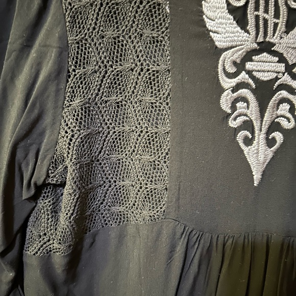 Harley Davidson three-quarter sleeve lace inset blouse - Picture 6 of 9